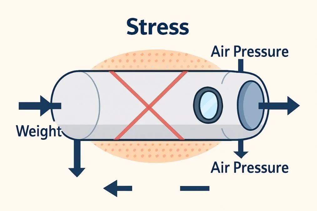 why airplane windows are round fuselage stress diagram aviation safety